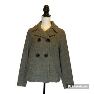 GAP Wool and Mohair Double Breasted Pea Coat Size Large